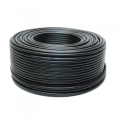 Dialan 3C2V Cu 0.5мм (экран 48*0.1мм Cu) + 2x0,5мм2 Econom (с питанием) 75 Ом Чёрный 305 м