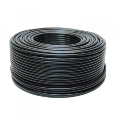 Dialan 3C2V Cu 0.5мм (экран 48*0.1мм Cu) + 2x0,5мм2 Econom (с питанием) 75 Ом Чёрный 305 м