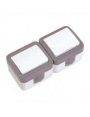 Розетка з/з + розетка з/з вологозахисна з кришкою Baysal (4)