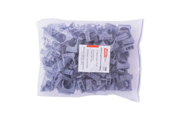 Кріплення для гофри сіре 25  мм (50шт) (APRO)