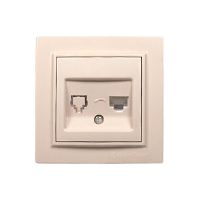 Розетка компьютерная 1x8P8C Enzo Латте