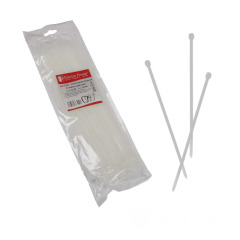 Стяжка кабельна Білий 4х300 мм 100шт/п.