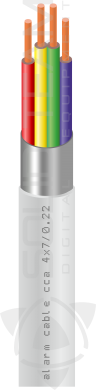 Сигнальный кабель CCA экранированный 4x7/0.22 бухта 100м