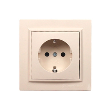 Розетка із заземленням 16 А Enzo Латте