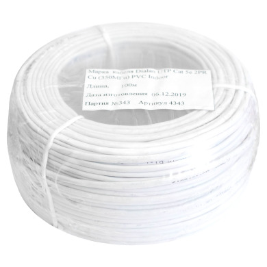 Вита пара UTP Cat.5E 2PR CU (350МГц) PVC Indoor 100м Dialan