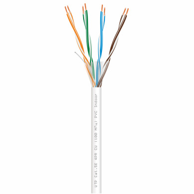 Вита пара UTP Cat.5E 4PR CU (100 МГц) PVC Indoor 100м Dialan