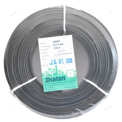 ШВВП 2х1.5 Dialan ДСТУ чёрный 100м