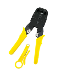 Інструмент Merlion BS-3468 для обтиску RJ-45 (8P8C) и RJ-12/11 (6P6C), 4P/6P/8P. Жовті