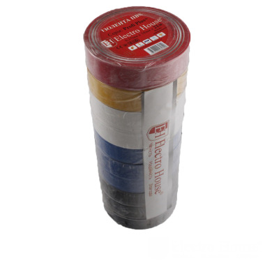 Ізолента Асорті 0,15 мм x 18 мм x 21 м 10 шт