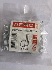 Кабельная клипса круглая 7мм (100шт)