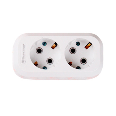 Колодка двухместная с заземлением