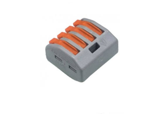 Клемма соединительная универсальная 4 отверстия/ 0,08-2,5мм2 32А 250В (100 шт. в коробке)