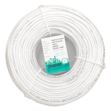 Сигнальний кабель (мідь) CU 10x7 / 0.22 екранований бухта 100м Dialan