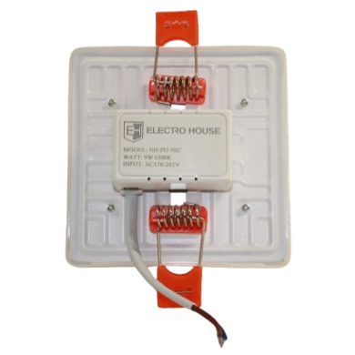 LED панель універсальна квадратна 100 мм 9Вт, холодний білий 6500К, 800 Лм