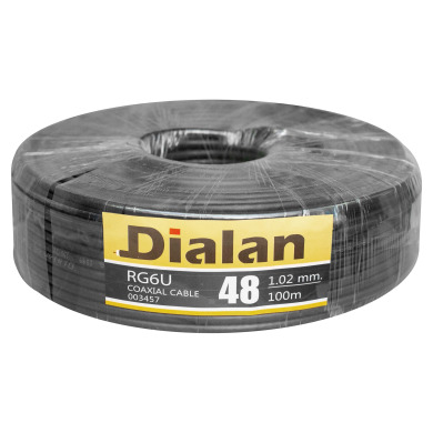 RG6U 48W CCS 1,02 мм (чорний) 75 Ом 100 м Dialan