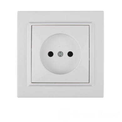 Розетка без заземления 16 А Enzo Белый