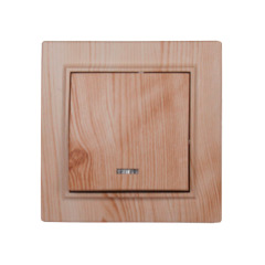 Вимикач із підсвічуванням Enzo Світле дерево