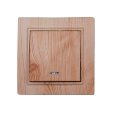 Выключатель с подсветкой Enzo Светлое дерево