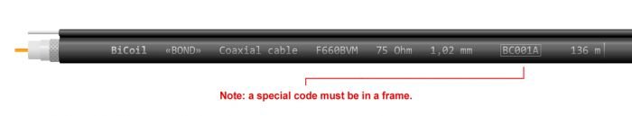 Коаксиальний кабель BiCoil F660BVM BOND CCS 1.02 мм 75 Ом 305м