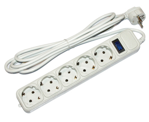 Фильтр-удлинитель сетевой MERLION G530 5 розеток, серый 3,0 м,