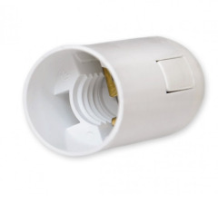 Патрон Е14 підвісний, пластик, білий