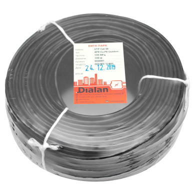 Вита пара UTP Сat.5Е 4PR Cu (100МГц) PE Outdoor 100м Dialan