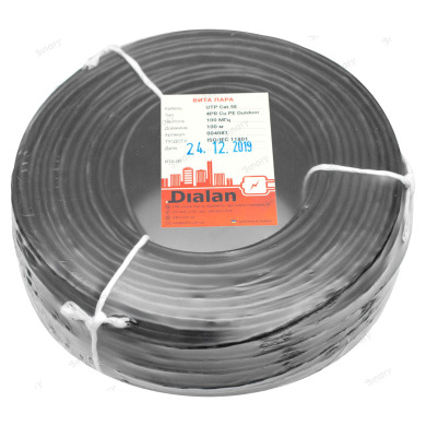 Вита пара UTP Cat.5E 4PR Cu (100МГц) PE Outdoor 50м Dialan	