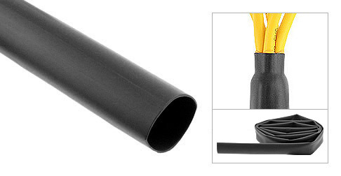 Термоусадкова трубка (3Х) з клеєм 19,1 / 6,3 мм 1м, чорна
