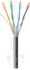 Вита пара ДКЗ FTP Cat.5Е 4PR Cu 0.48 мм PE Outdoor 305 м. (З дротом)