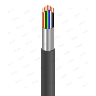 Сигнальний кабель CU 8x7/0.22 з екраном (чорний) 50м ТМ DIALAN