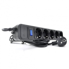 Фильтр-удлинитель сетевой EUROPOWER EPB518 5 розеток, черный 1,8 м, (пакет)