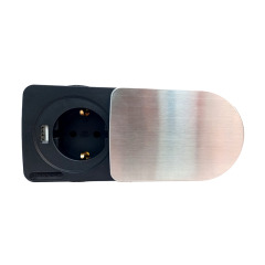 Компактна меблева розетка 1 x 16 А, 1 x USB 2,1 А, провід 3 x 1.5 mm²