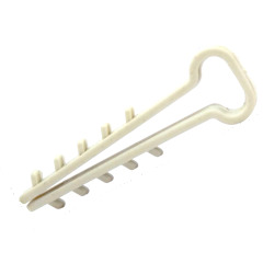 Кріплення монтажне для плоского кабелю 12х6 мм Ø відп. під дюбель 6мм 100 шт/уп