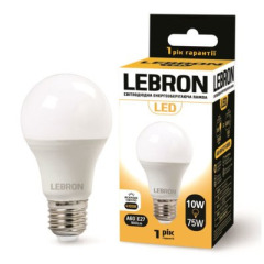 LED ЛАМПА LEBRON L-A60, 10W, Е27, 4100K, 900LM
