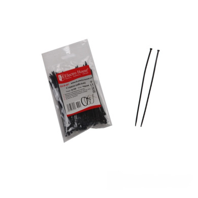 Стяжка кабельна Чорний 3х100 мм 100шт/п.