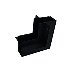 Угол трековой магнитной рейки врезной вертикальный Черный