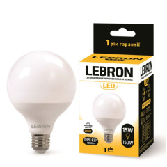 LED ЛАМПА LEBRON L-G95, 15W, 220V, Е27, 4100K, 1350LM