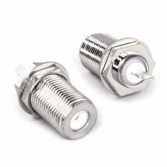 Гніздо F монтажне (гайка посередині), довжина 18 мм  (100шт/уп)