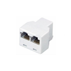 Розгалужувач RJ45 8P8C мама / 2х для розгалуження кабелю, білий, Q100