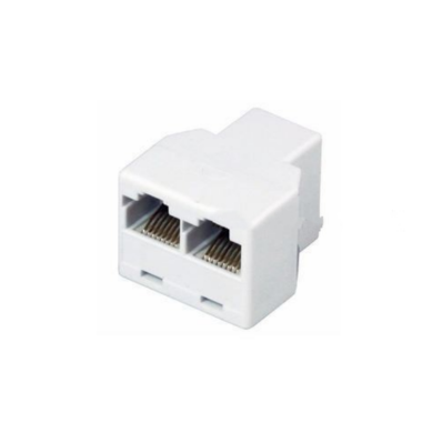 Розгалужувач RJ45 8P8C мама / 2х для розгалуження кабелю, білий, Q100