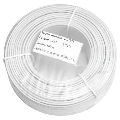 Силовий кабель ШВВП 2х0.75 ТУ 100м