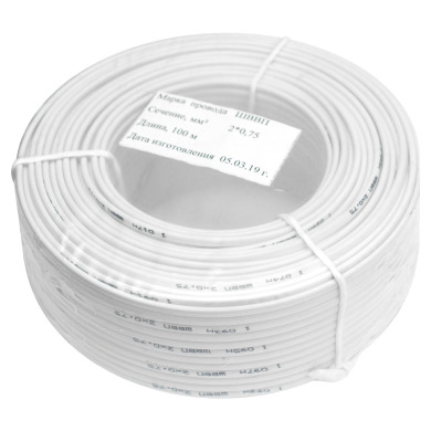 Силовий кабель ШВВП 2х0.75 ТУ 100м