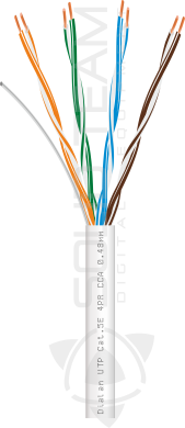 Вита пара Dialan UTP Cat.5E 4PR CCA 0.48 мм PVC Indoor 305 м