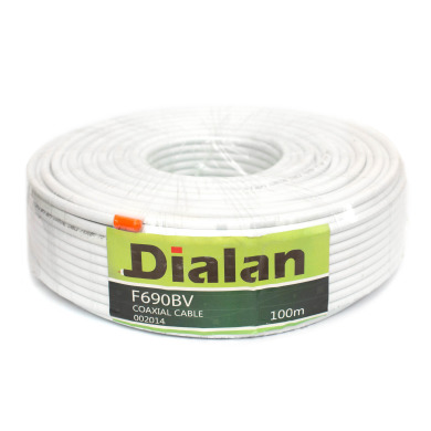 Коаксиальный кабель Dialan F690BV CCS 1.02 мм 75 Ом 100м.