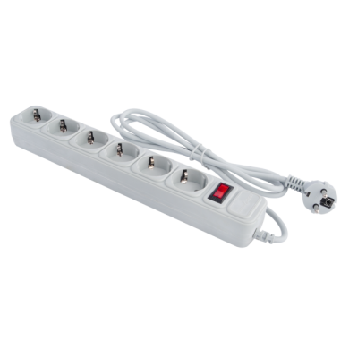 Фильтр-удлинитель сетевой LogicPower LP-X6, 6 розеток, серый, 1,8 м