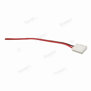 Конектор 8мм затискач-провід 2pin, 15 см