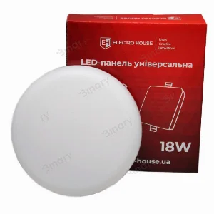 LED панель универсальная круглая Ø120 мм 18Вт, нейтральный белый 4000К, 1500 Лм