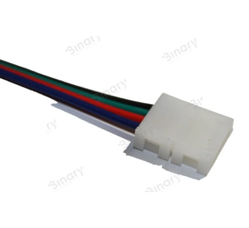 Коннектор  10мм 2 зажима-провод 4pin (RGB)