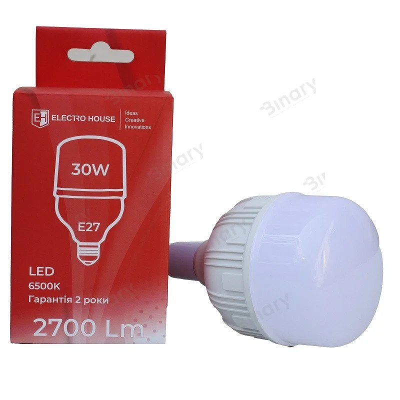 LED лампа Т100 30Вт E27 6500К 2700 Лм 165-265 В ElectroHouse EH-LMP-1301W — фото 4