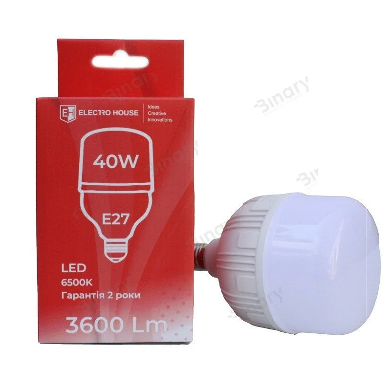 LED лампа Т120 40Вт E27 6500К 3600 Лм 165-265 В ElectroHouse EH-LMP-1302W — фото 4